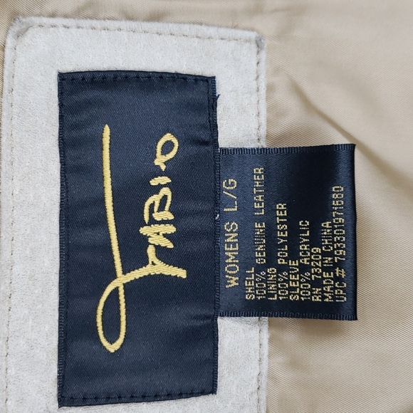 Fabio Vintage Genuine Leather Suede and Sweater Sleeve Jacket Size Large - Picture 5 of 6